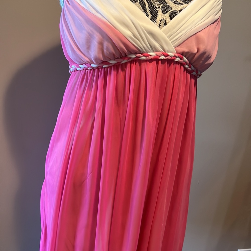 Ruby Rox Pink Chiffon Dress🍭🍭EXCELLENT CONDITION - Picture 3 of 6